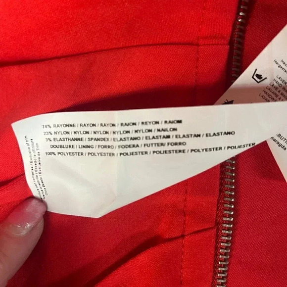 NWT Joseph Ribkoff Ruched Red Front Collared Zipper Jacket - Picture 7 of 14